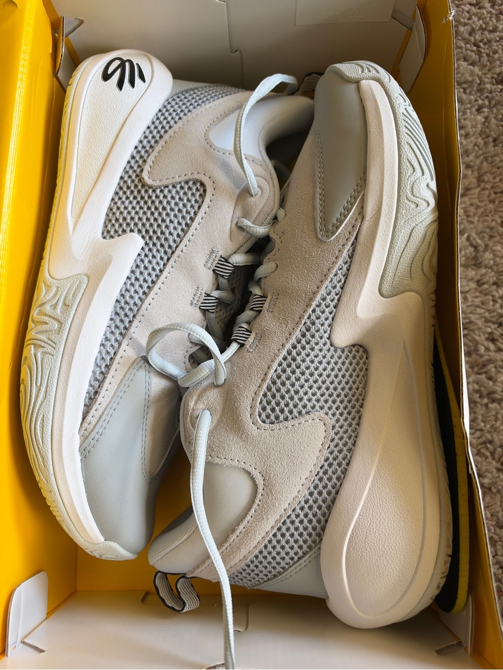 Under Armour Men's Light Gray Mesh & Suede Sneakers